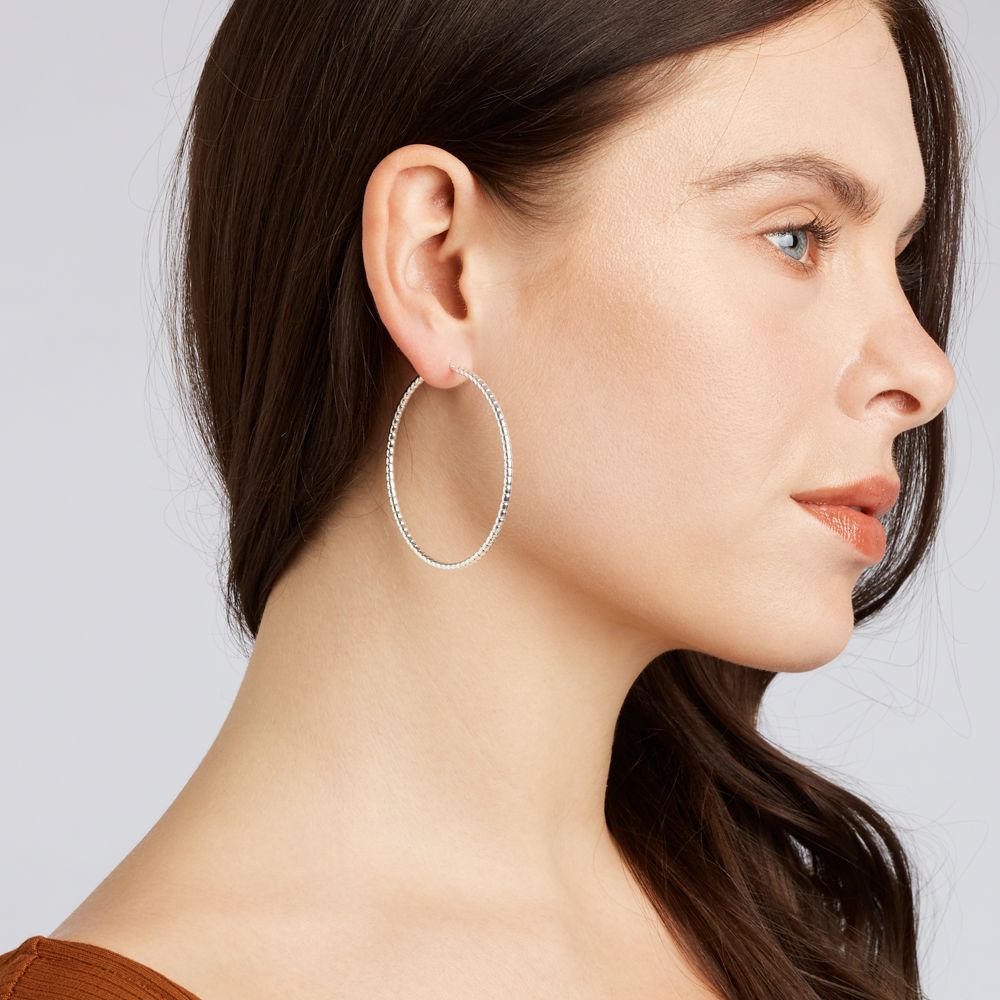 Structured shiny - Creolen - Silber