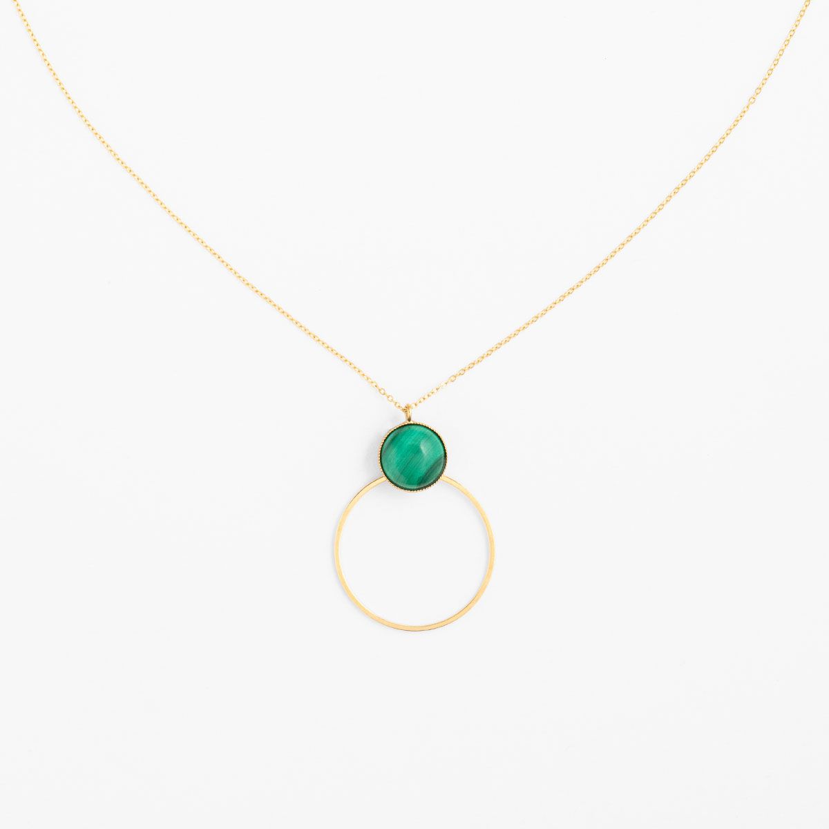 Collier Pierre Et Anneau - Halsketten - Gold
