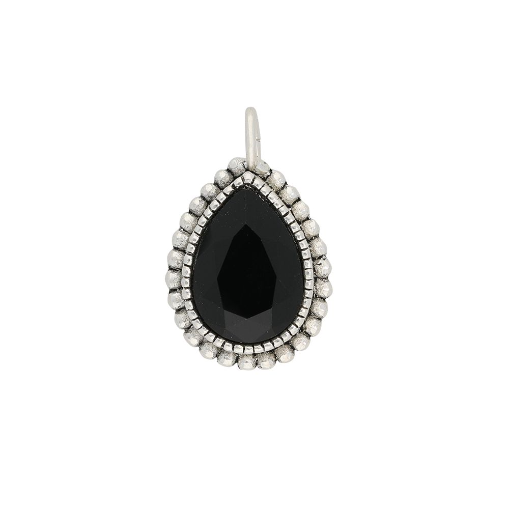 Faceted crystal - Kettenanhänger - Schwarz
