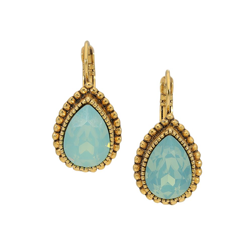Faceted crystal - Ohrhänger - Aqua