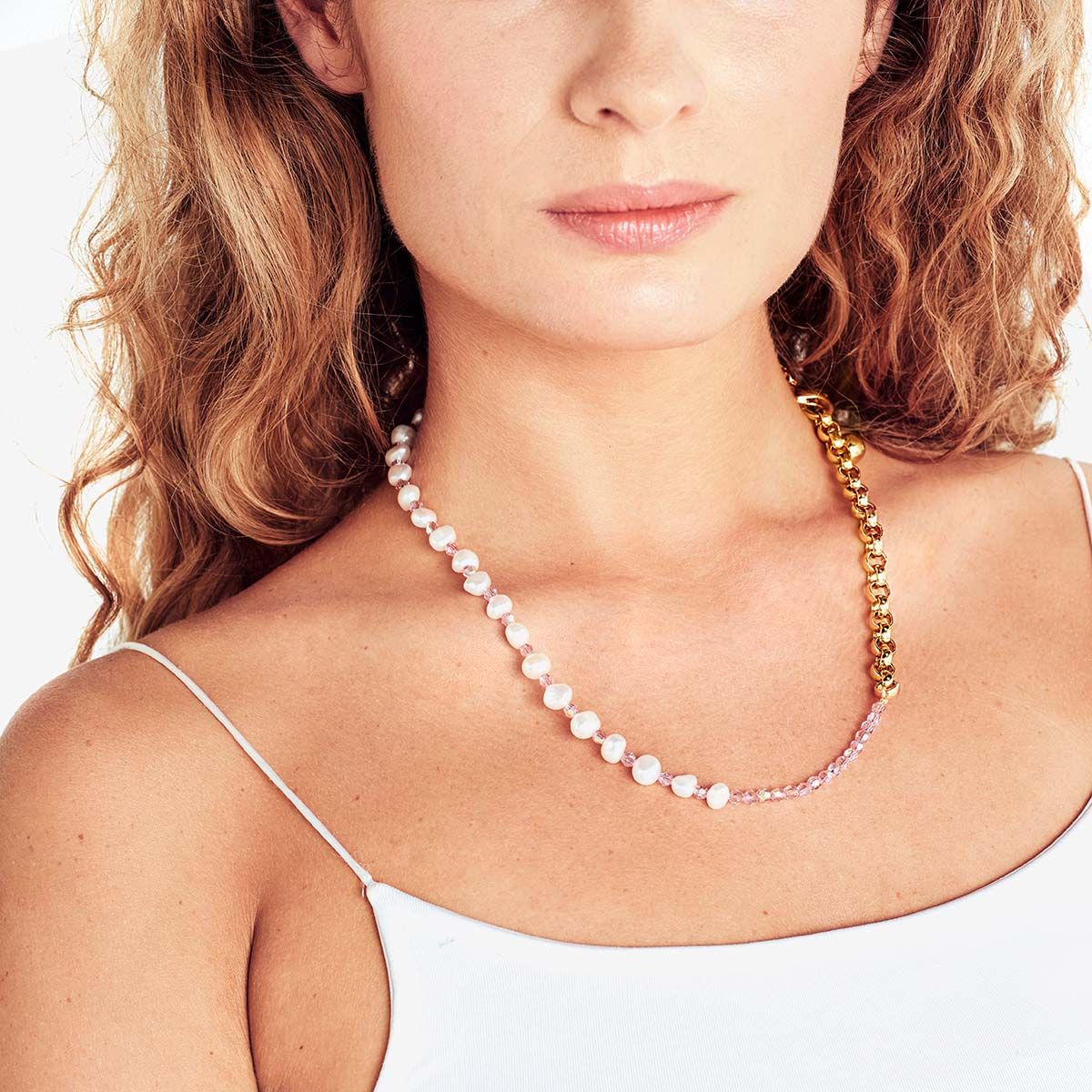Tahiti Pink Necklace - Halsketten - Gold