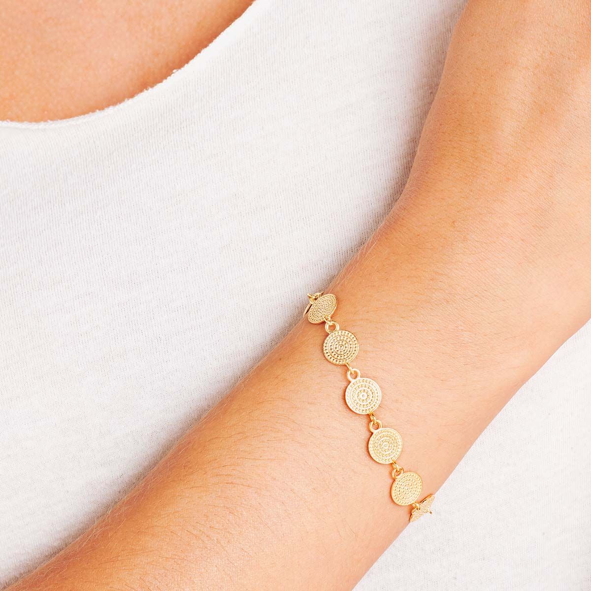 Structured bracelet - Armband - Silber