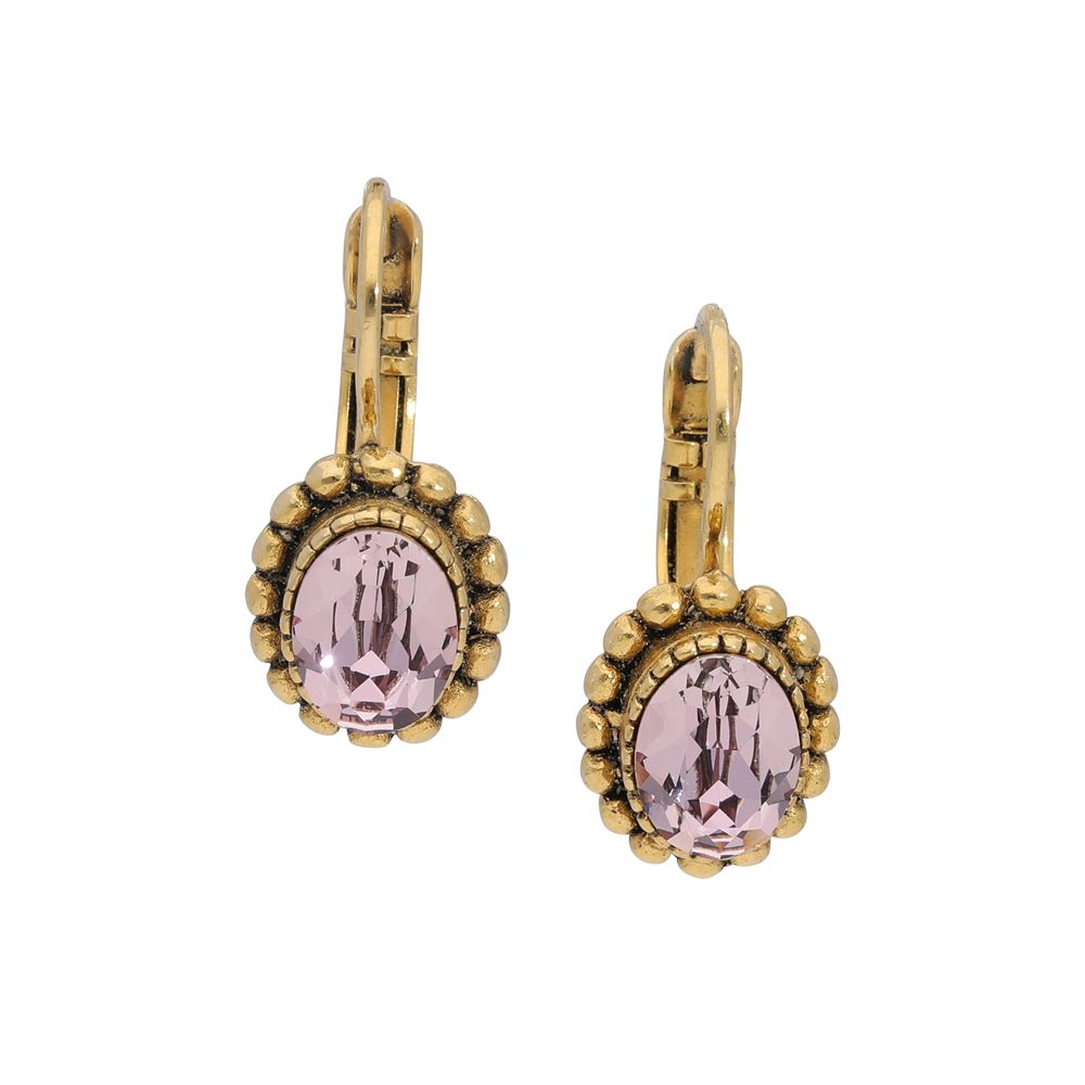 Faceted crystal - Ohrhänger - Lila