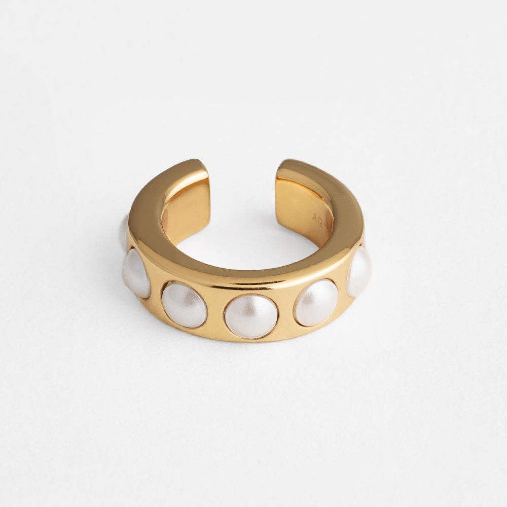 Pearl eacuff - Earcuffs - 18k vergoldet