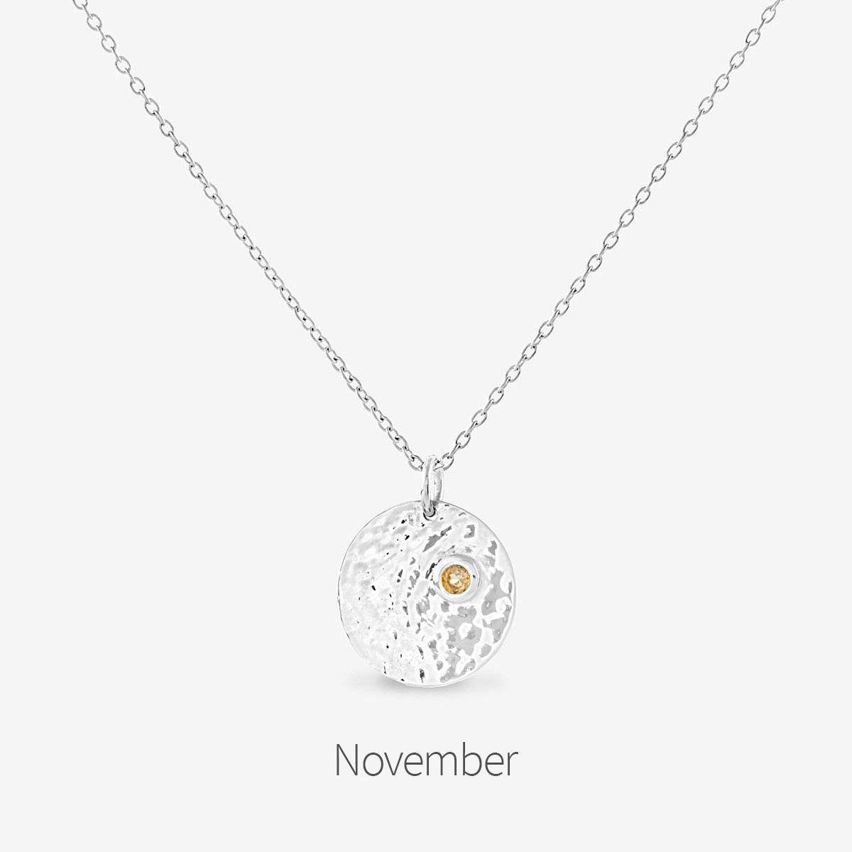 Birthstone November - Halsketten - Silber