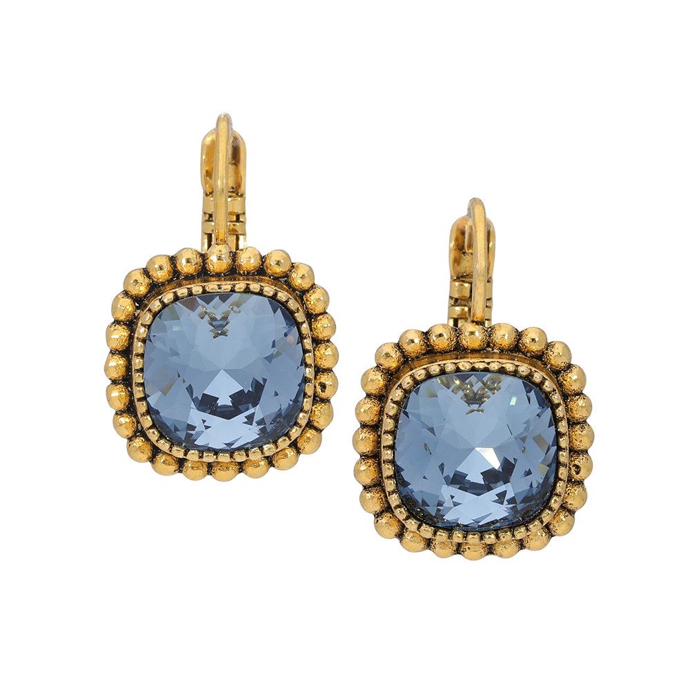Faceted crystal - Ohrhänger - Denimblau
