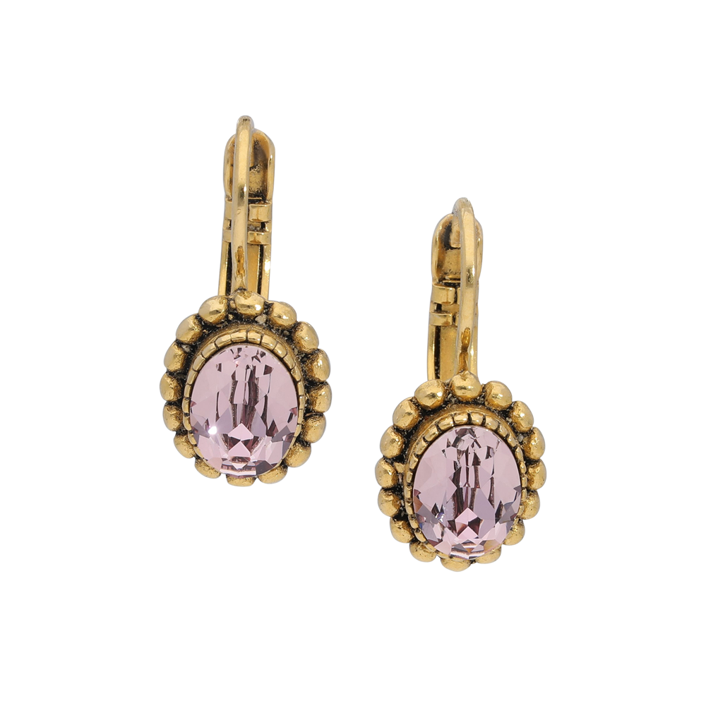 Faceted crystal - Ohrhänger - Lila