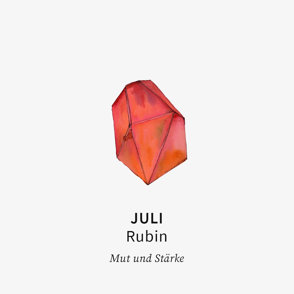 Birthstone July - Halsketten - Gold