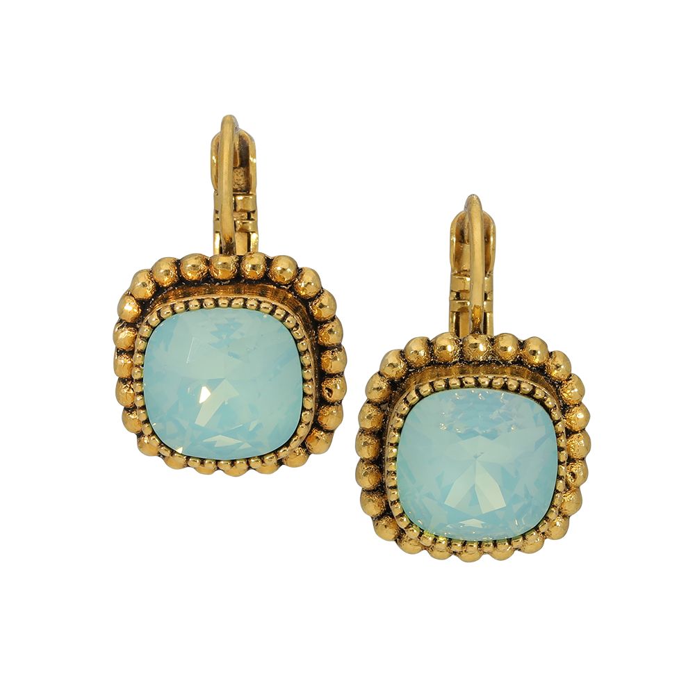 Faceted crystal - Ohrhänger - Aqua
