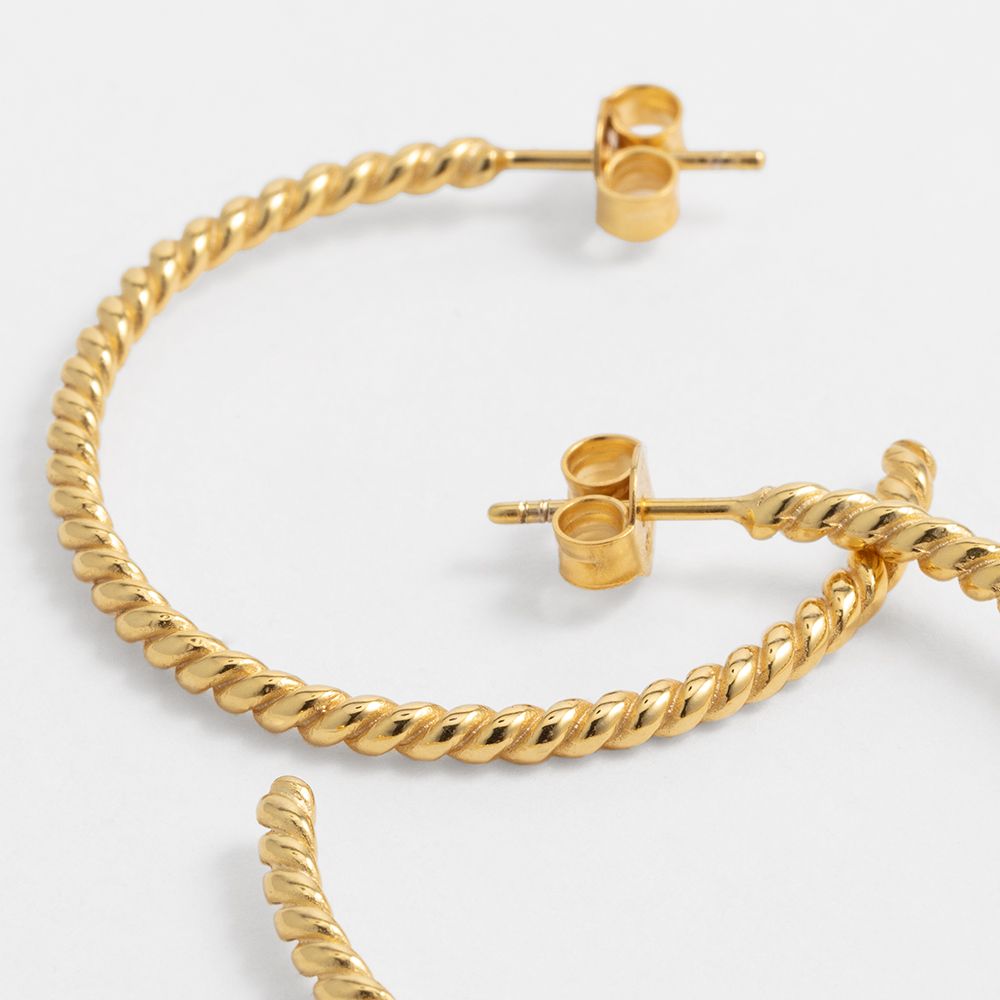 Twisted polished - Creolen - Gold