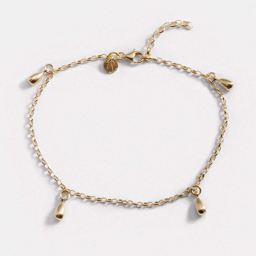 Drop-shaped pendents - Fußketten - Gold