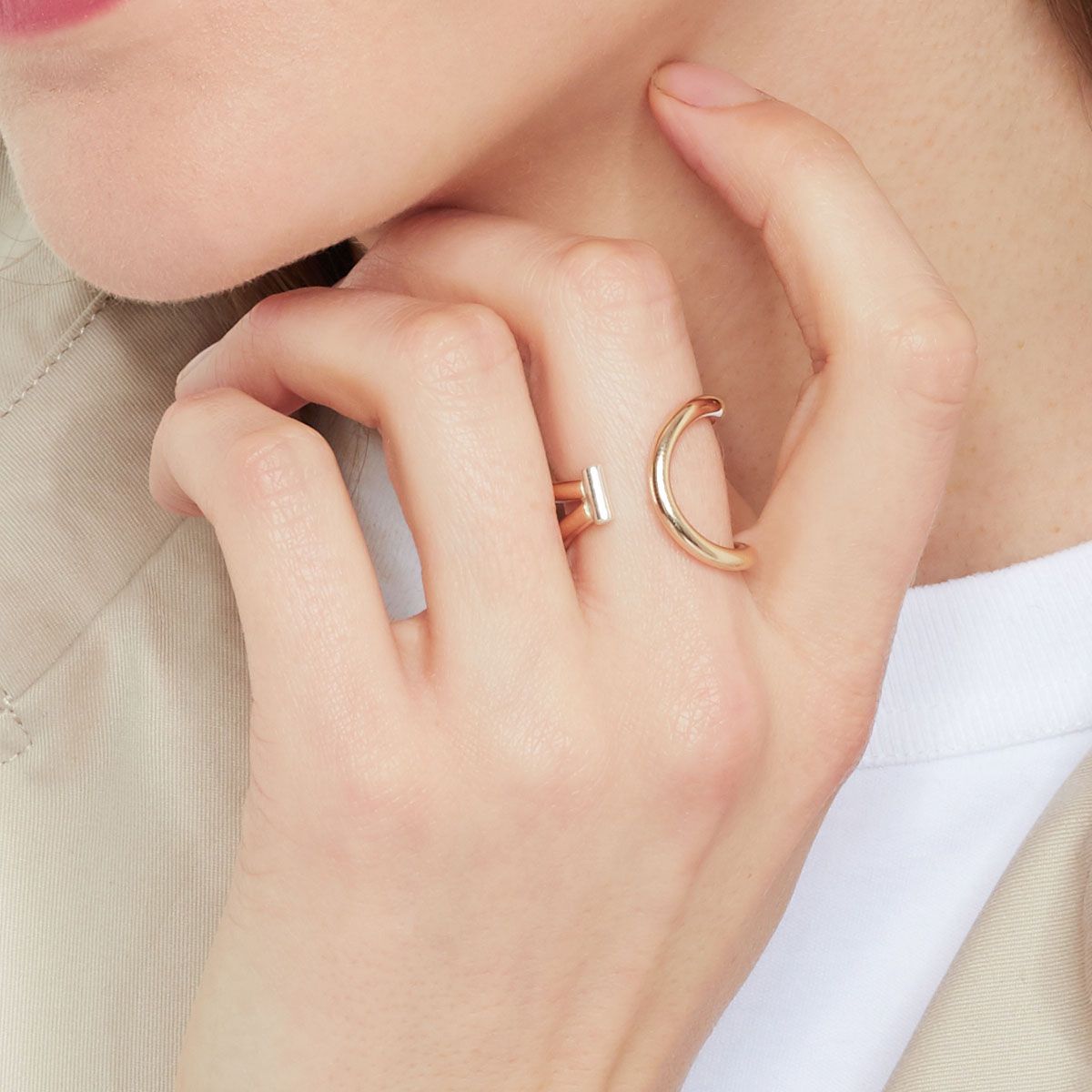 Big Swoop - Ringe - Silber und Gold