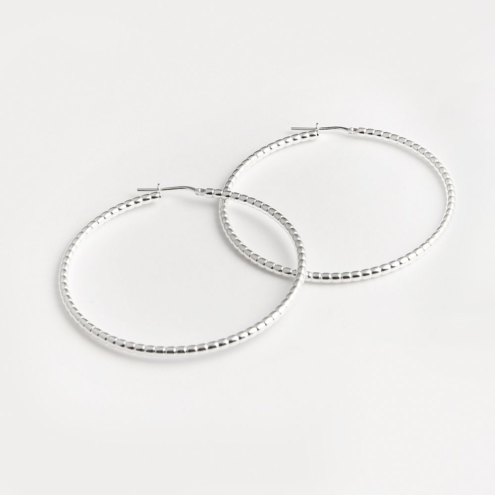 Structured shiny - Creolen - Silber