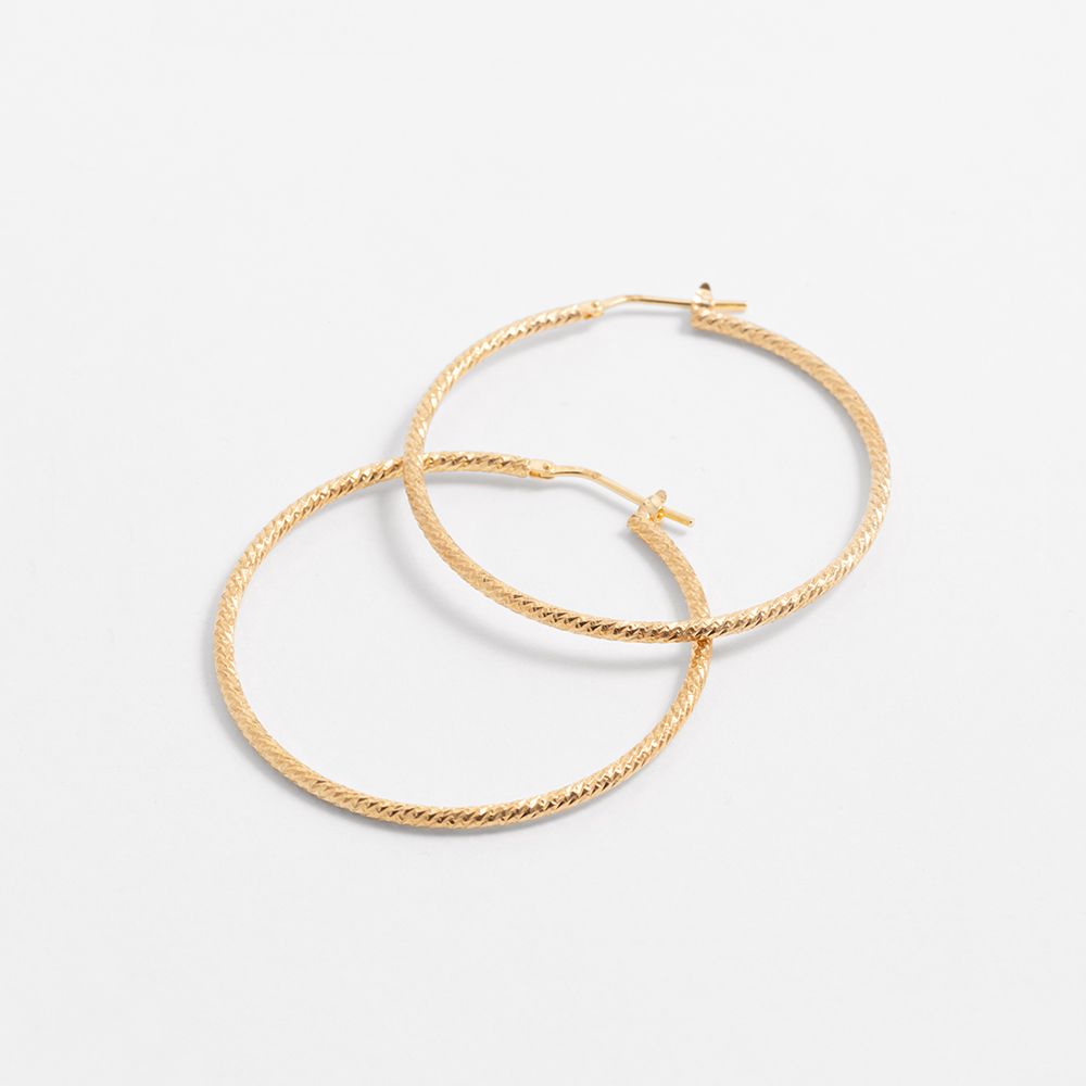 Hammered twisted - Creolen - Gold