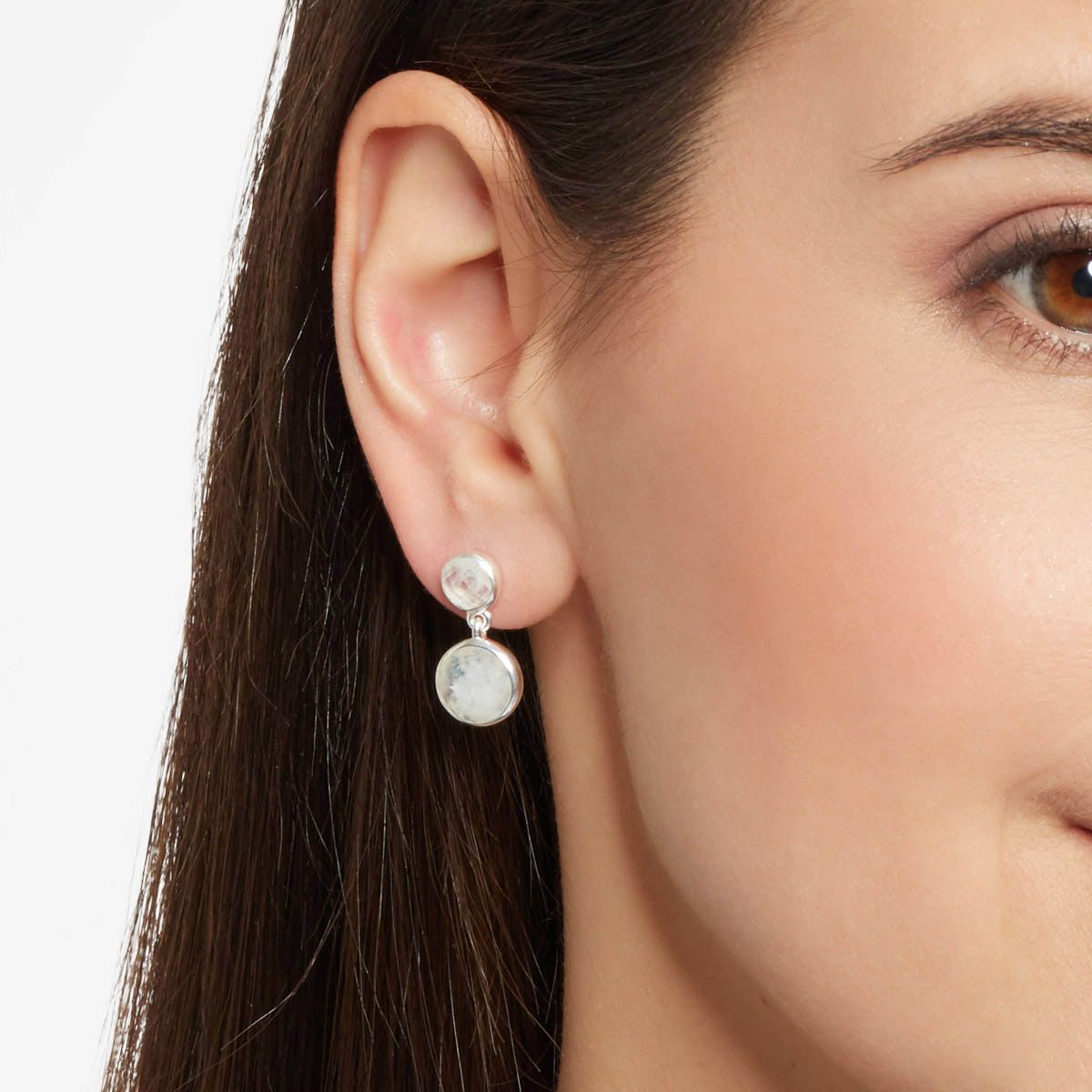 Elegant rainbow moonstone - Ohrstecker - Perlmutt
