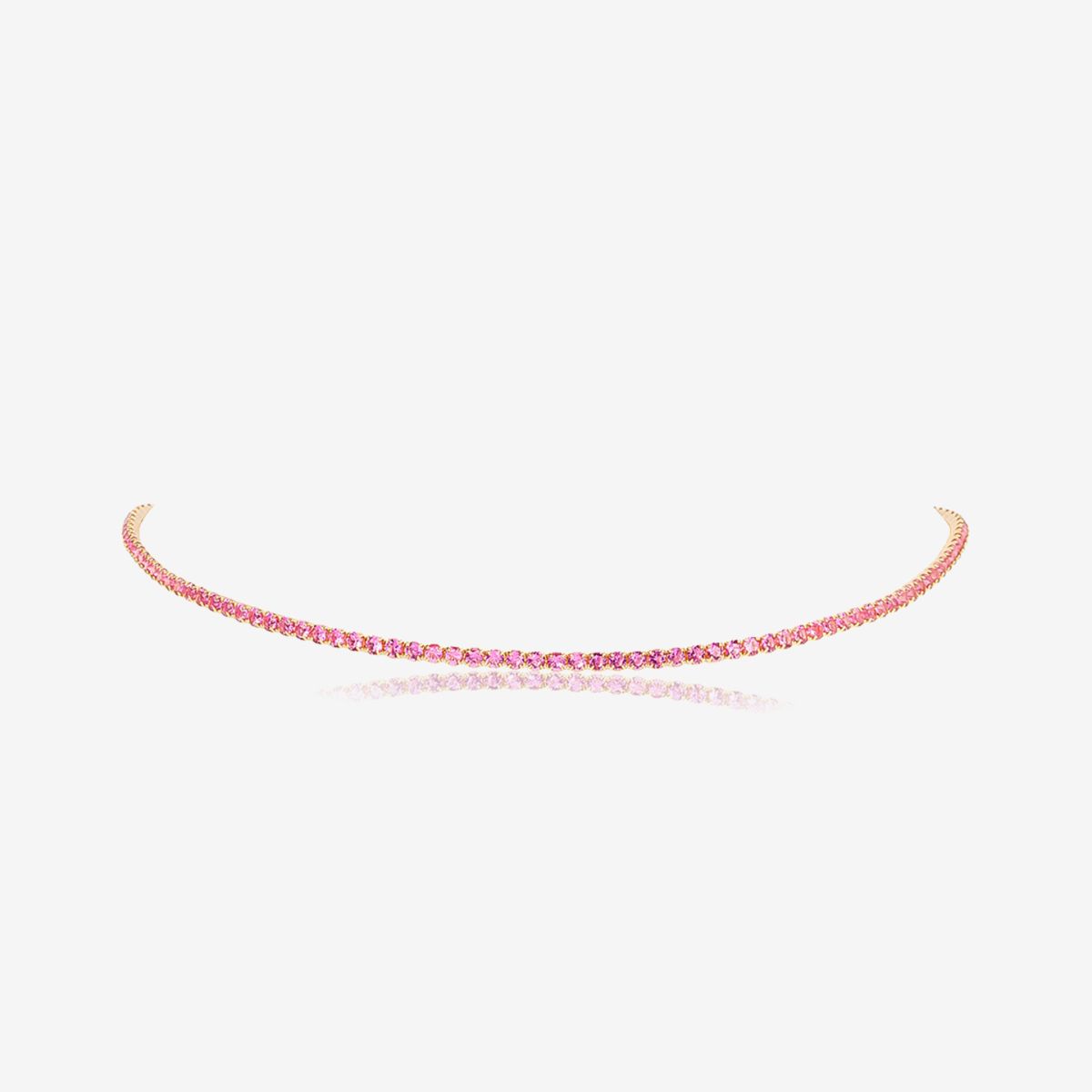 Tennis Pink - Choker - Gold
