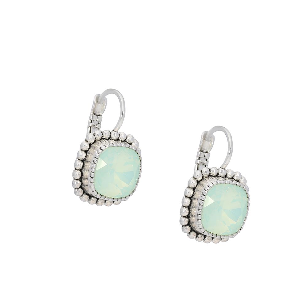 Faceted crystal - Ohrhänger - Mint
