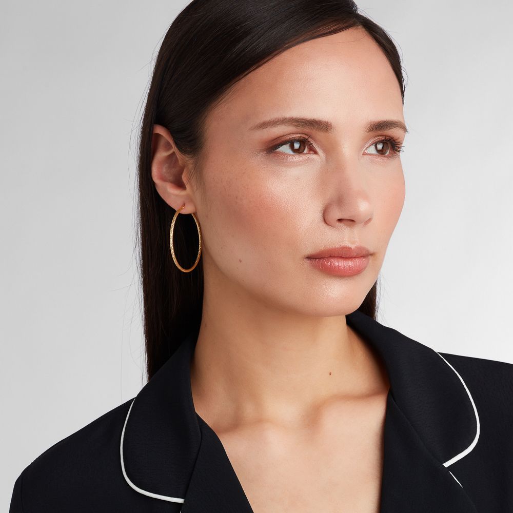 Hammered twisted - Creolen - Gold
