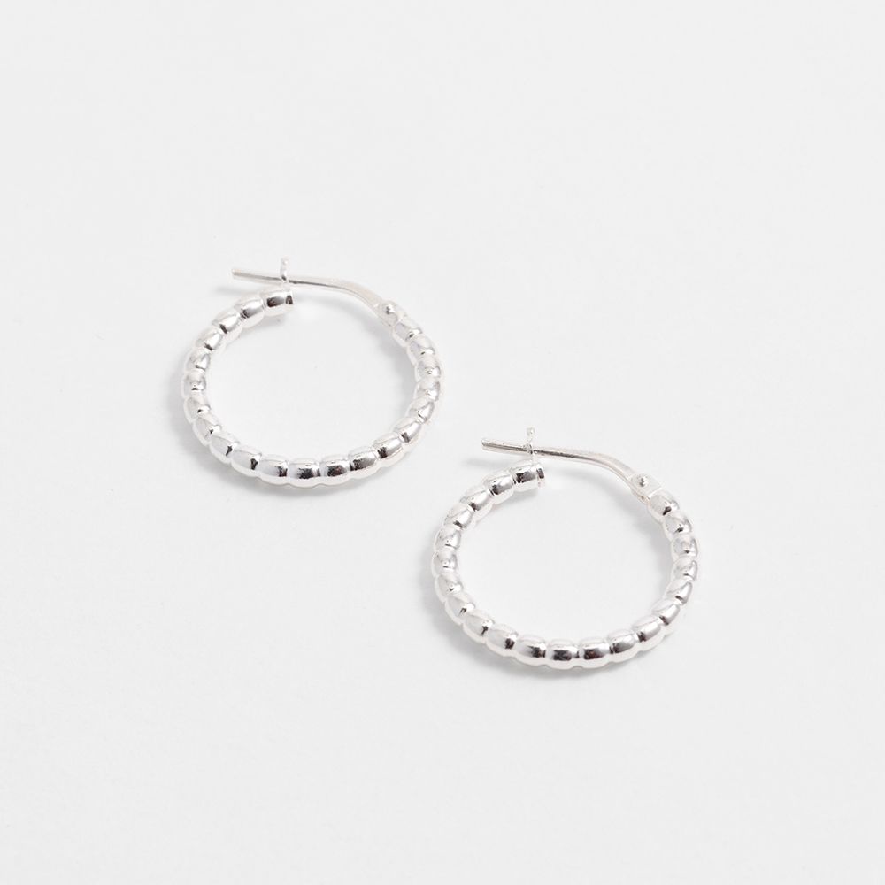 Beaded shiny - Creolen - Silber