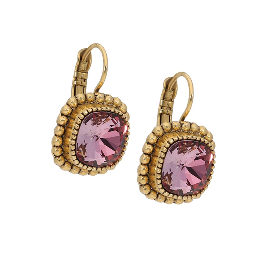Faceted crystal - Ohrhänger - Lila