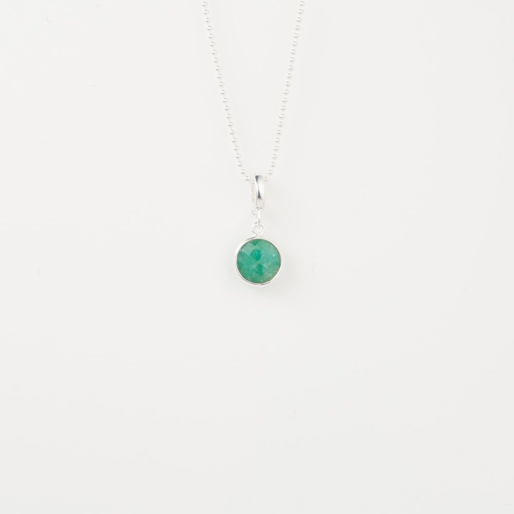 Faceted emerald - Kettenanhänger - Dunkelgrün