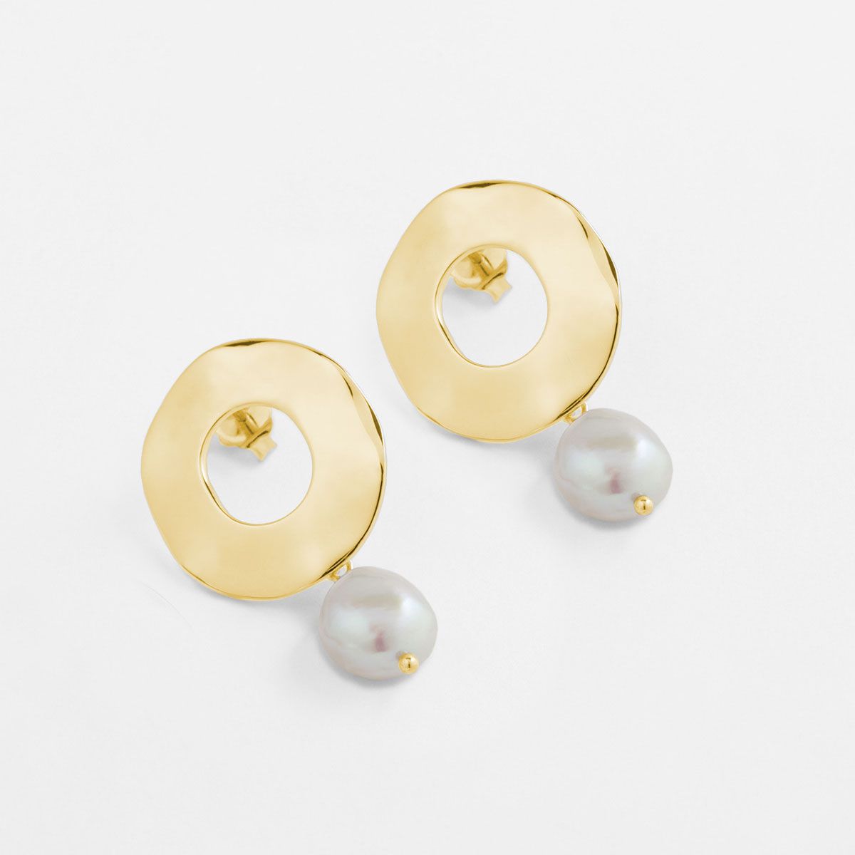 Cora - Perlenohrringe - Gold