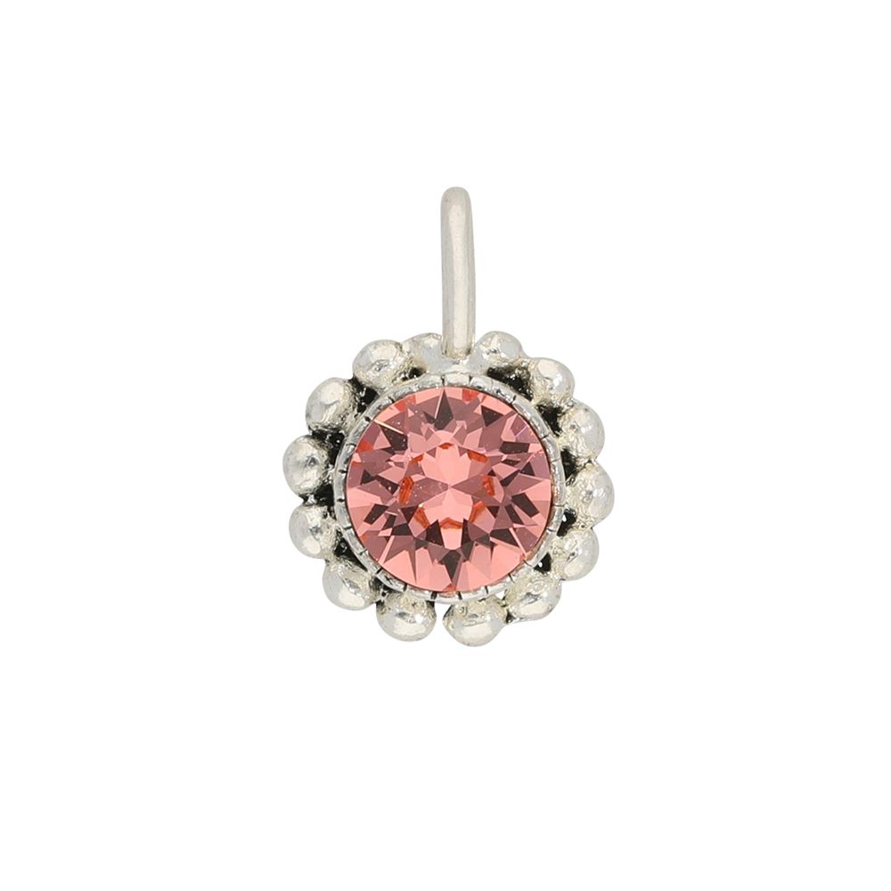 Faceted crystal - Kettenanhänger - Pfirsich