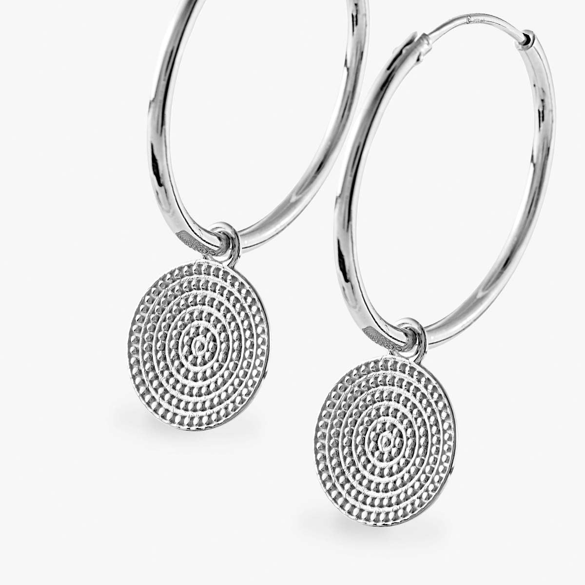 Coin earrings - Creolen - Silber