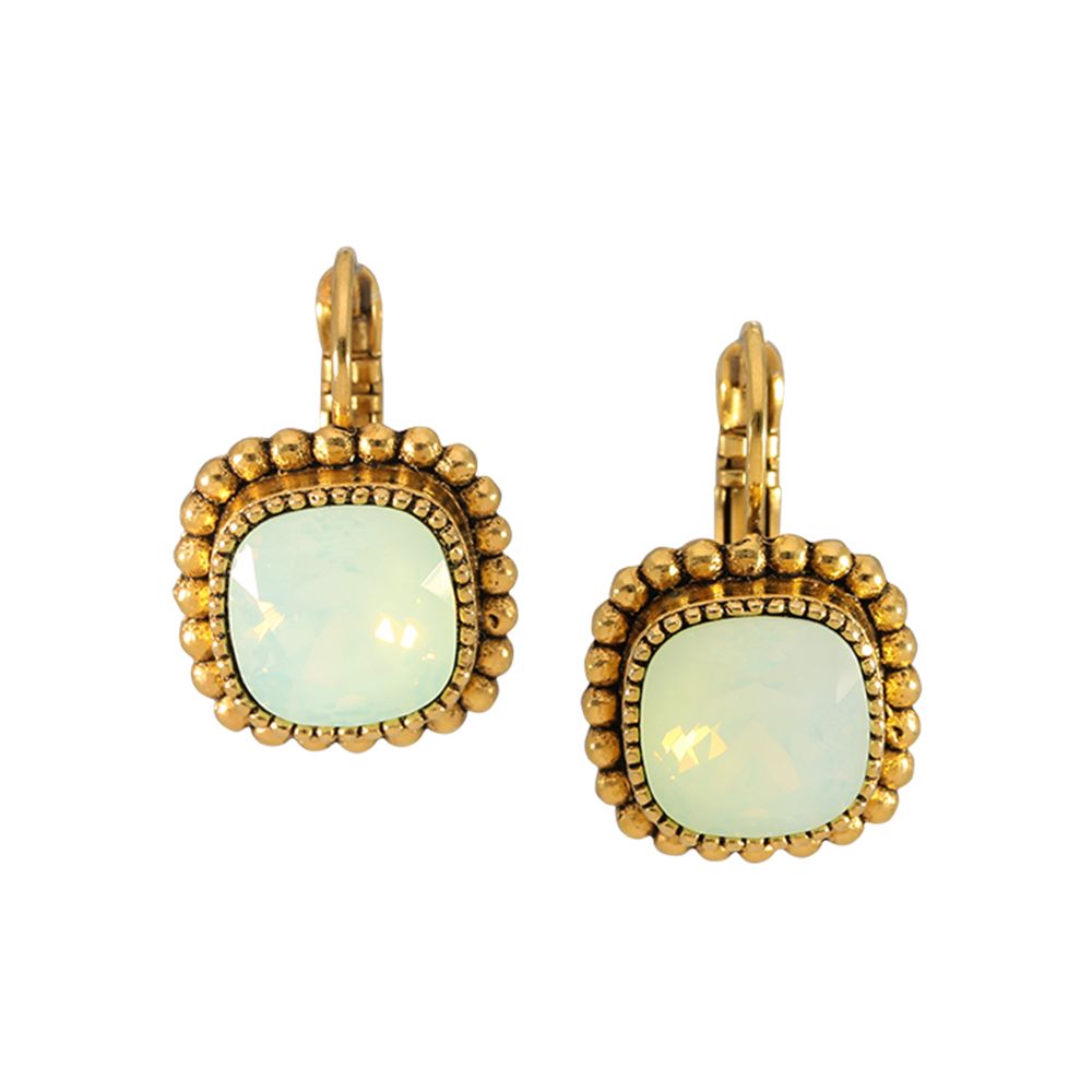 Faceted crystal - Ohrhänger - Mint