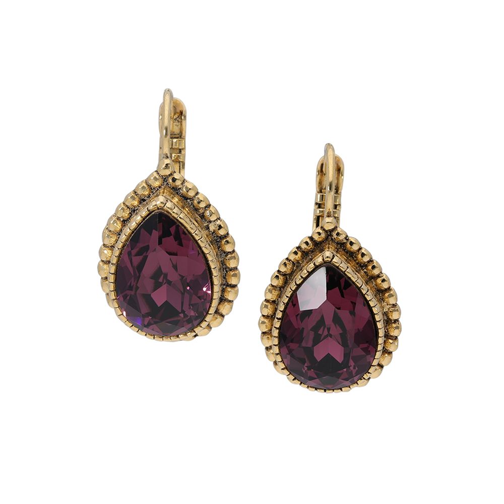 Faceted crystal - Ohrhänger - Violett