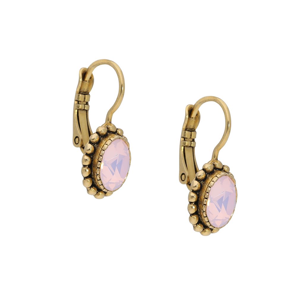 Faceted crystal - Ohrhänger - Rosa