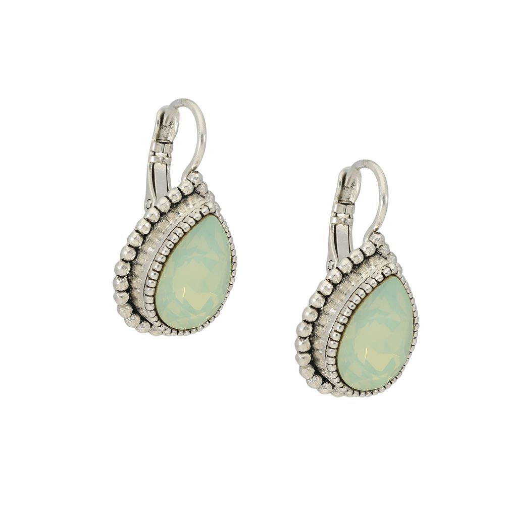 Faceted crystal - Ohrhänger - Mint