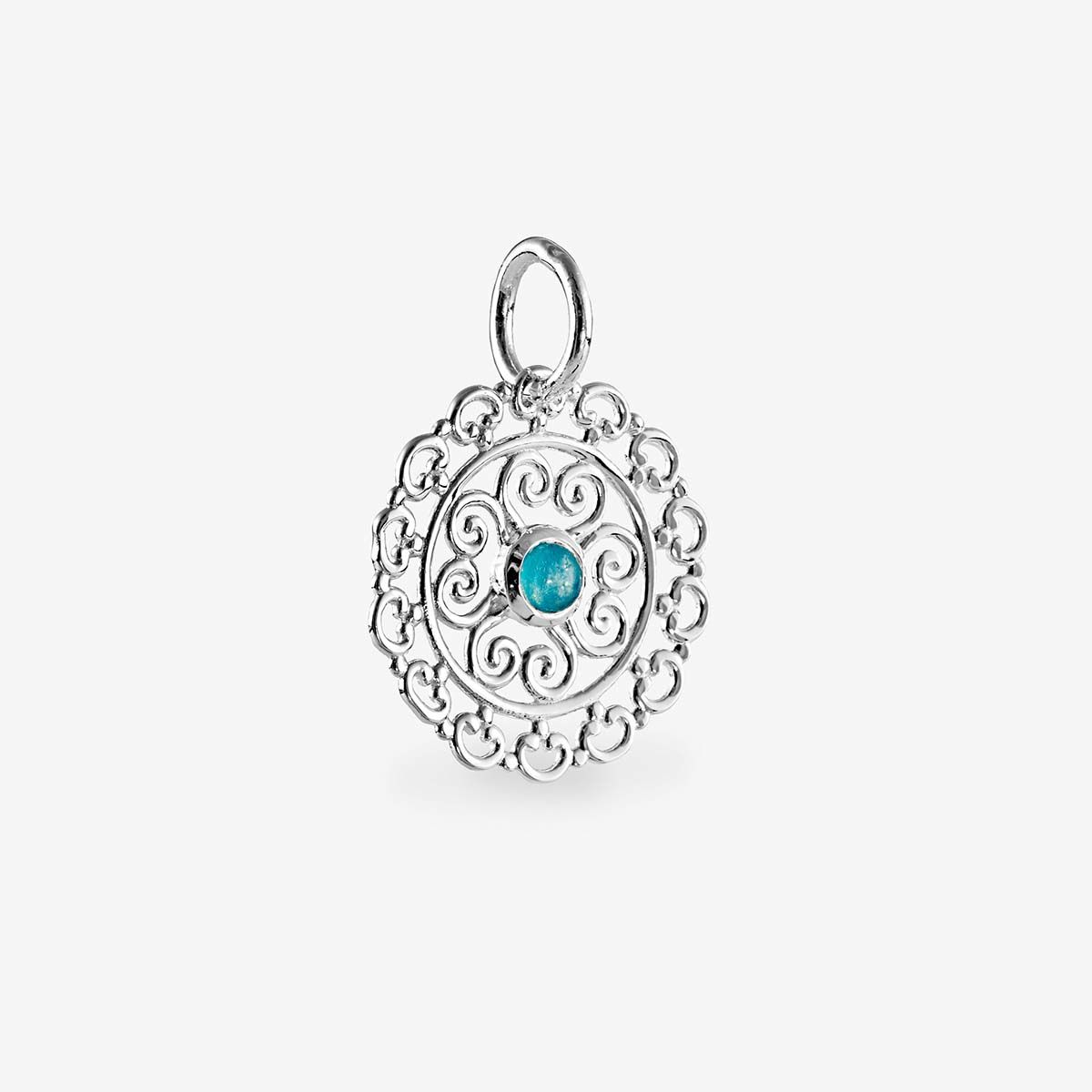 Blue quartz pendat - Kettenanhänger - Silber