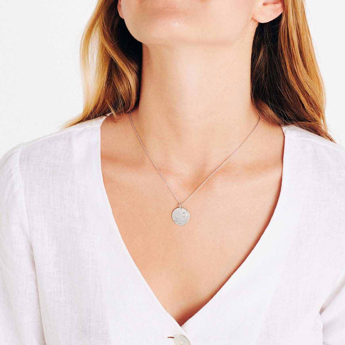 Birthstone April - Halsketten - Silber