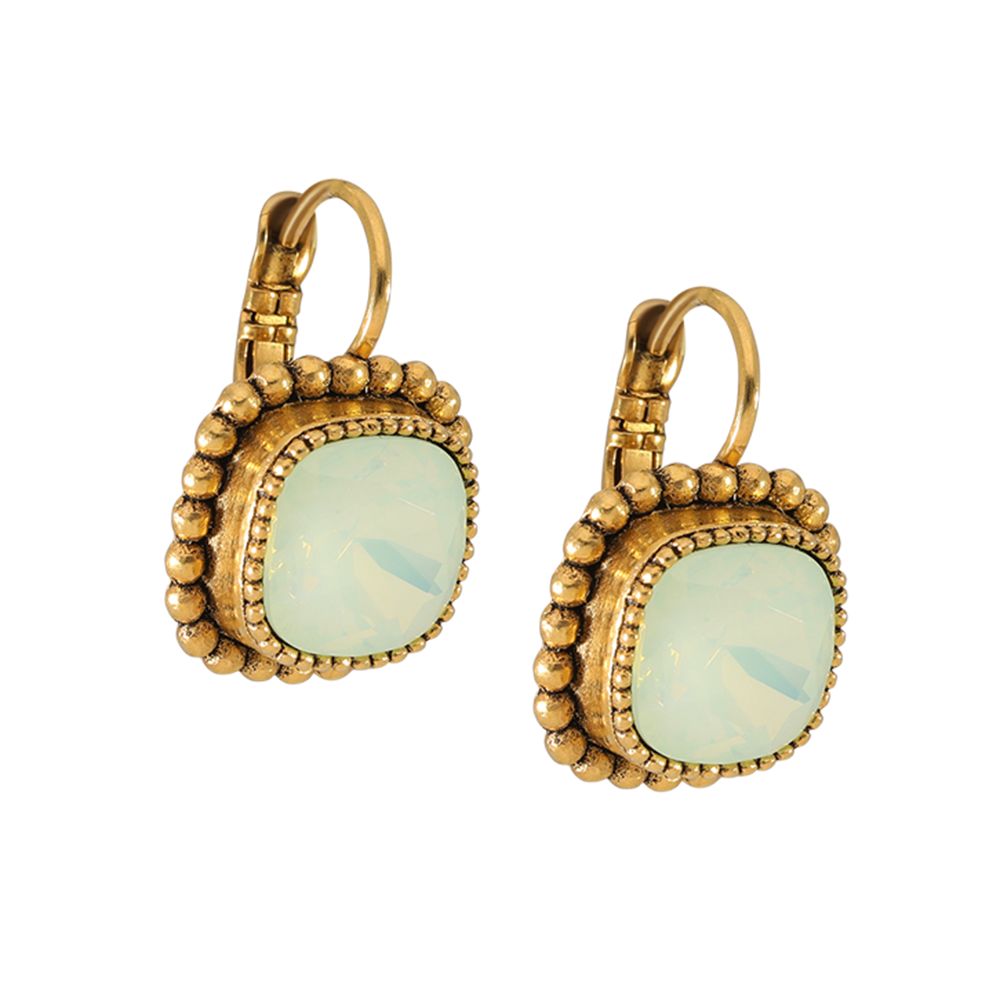 Faceted crystal - Ohrhänger - Mint