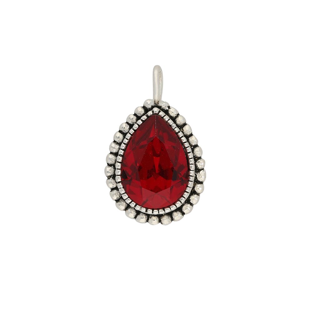 Faceted crystal - Kettenanhänger - Rot