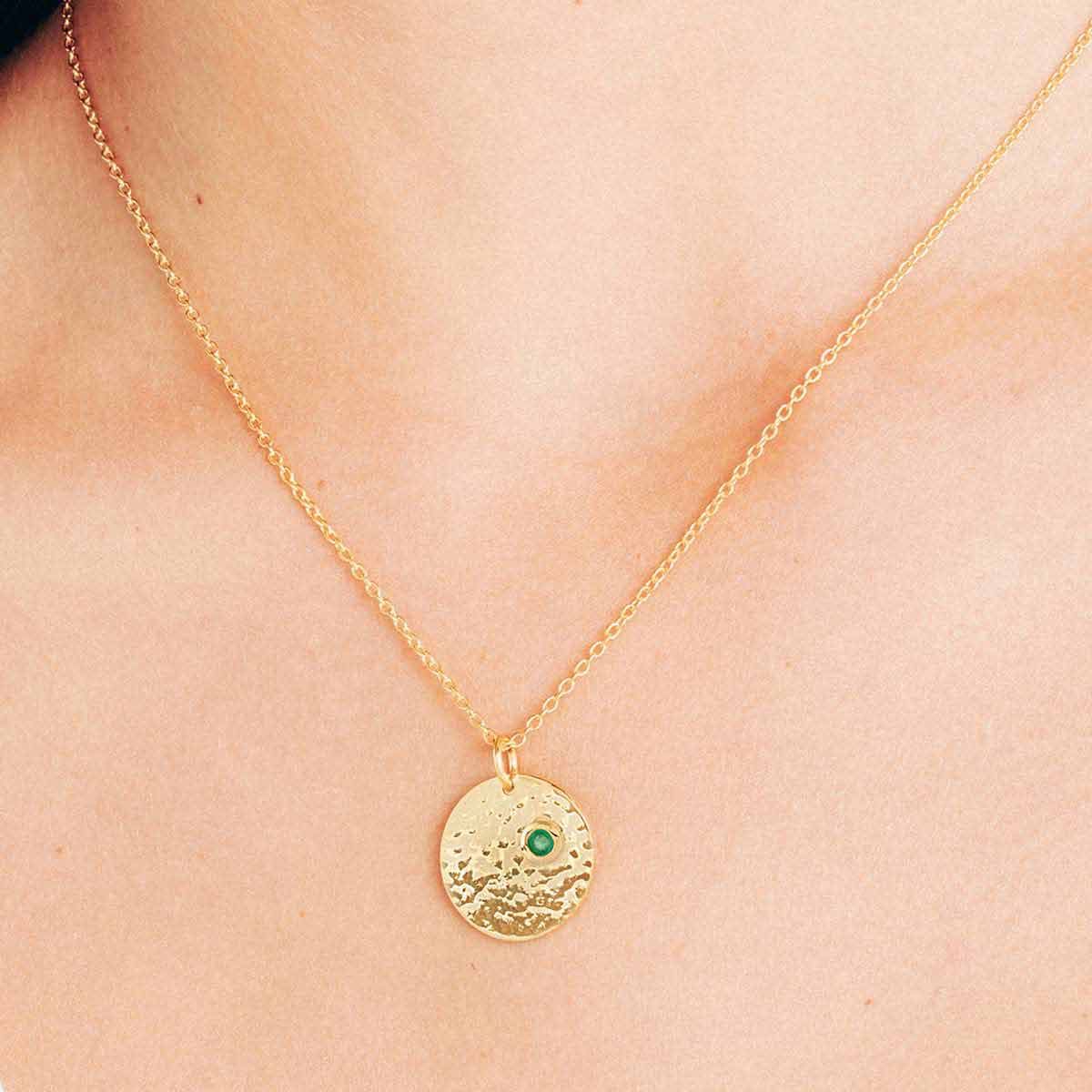 Birthstone May - Halsketten - Silber
