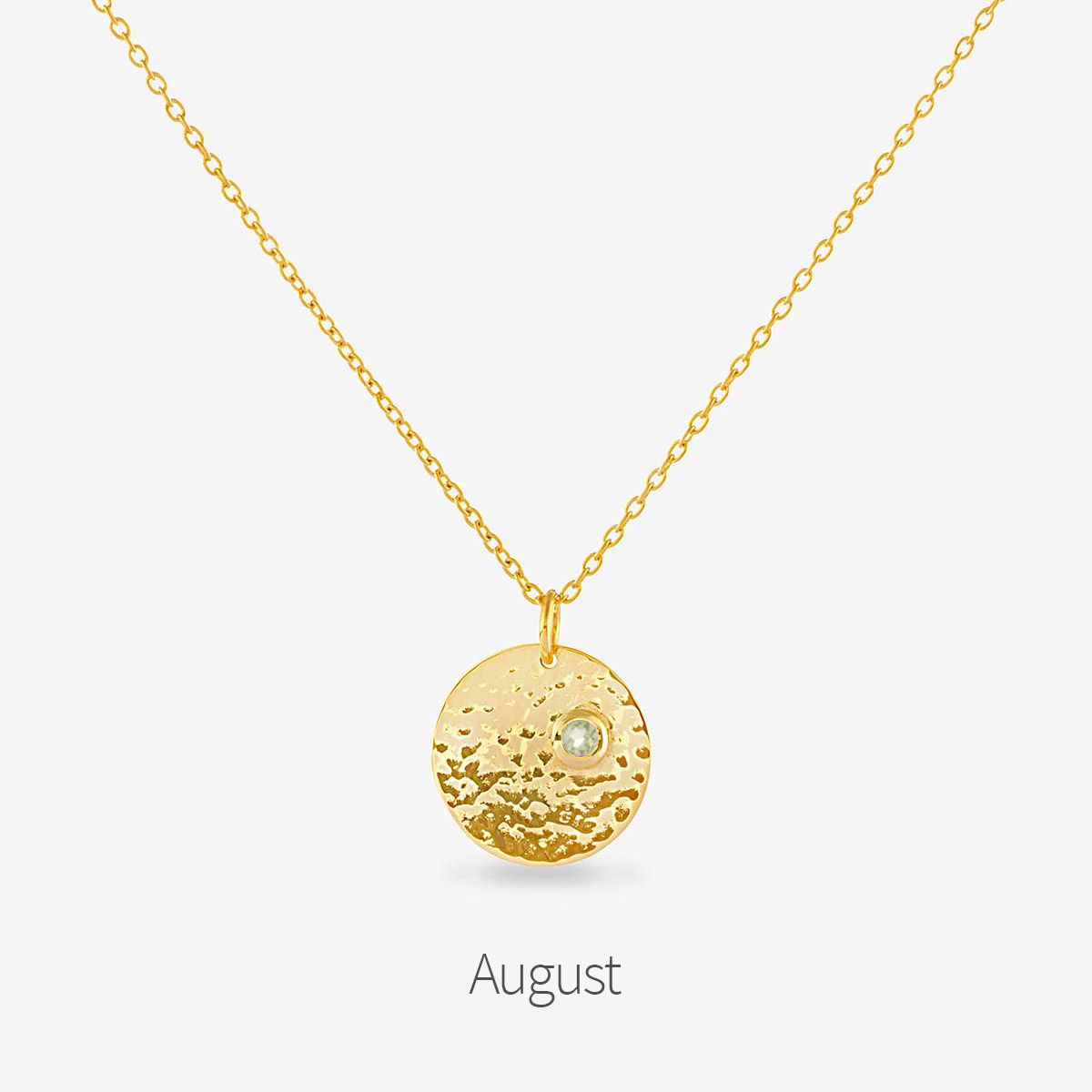 Birthstone August - Halsketten - Gold