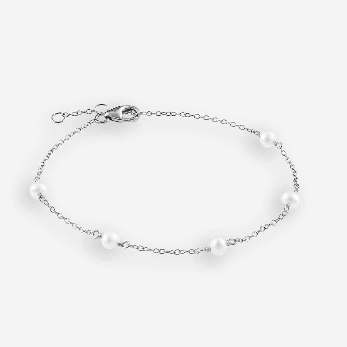 Romi - Perlenarmband - Silber