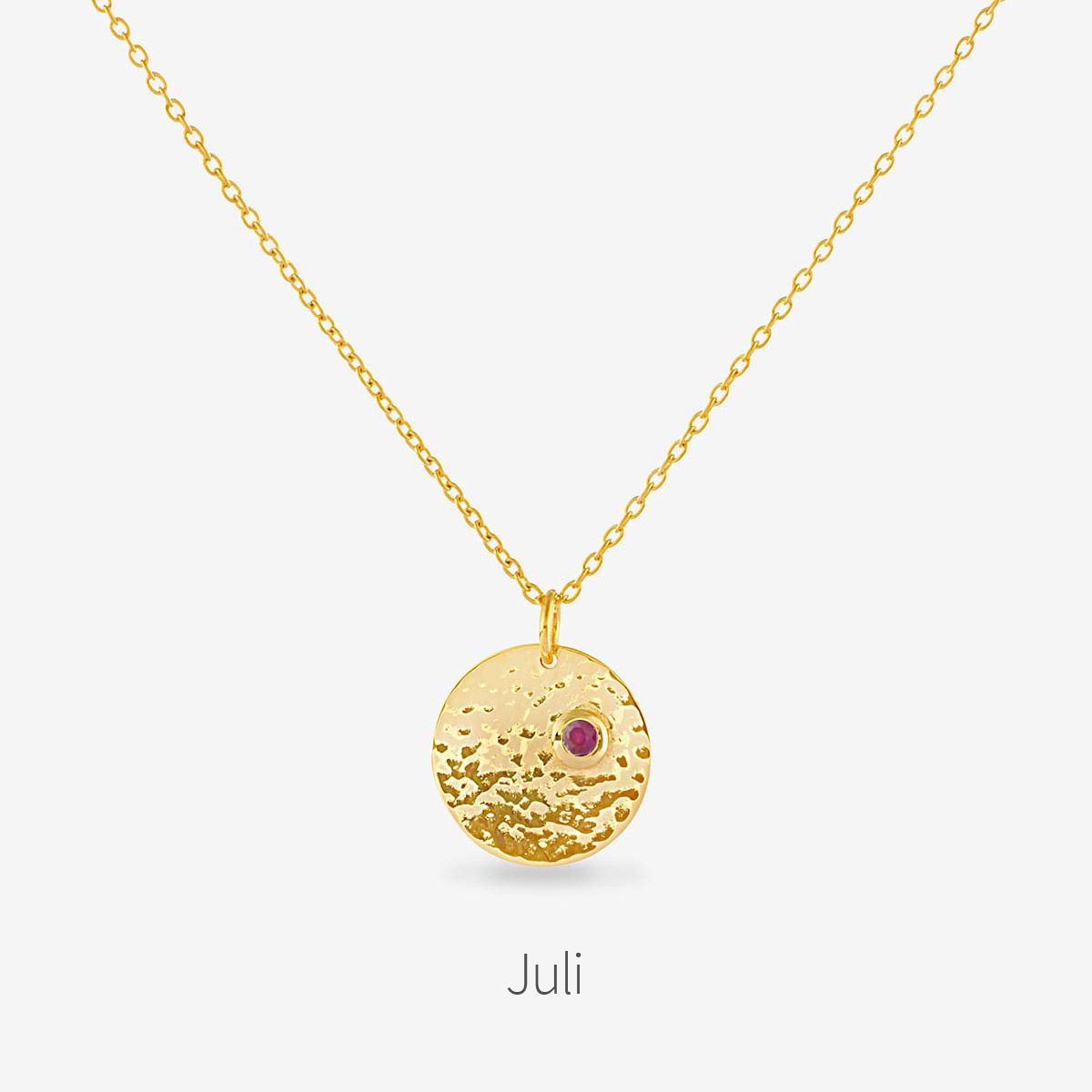 Birthstone July - Halsketten - Gold