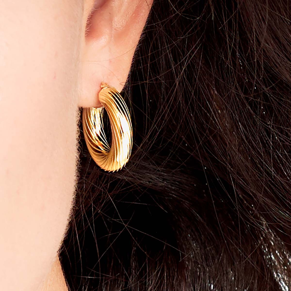 Twisted Small - Creolen - 18k vergoldet
