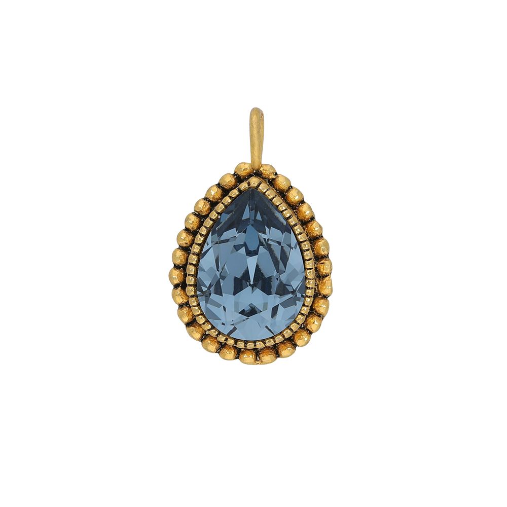 Faceted crystal - Kettenanhänger - Denimblau