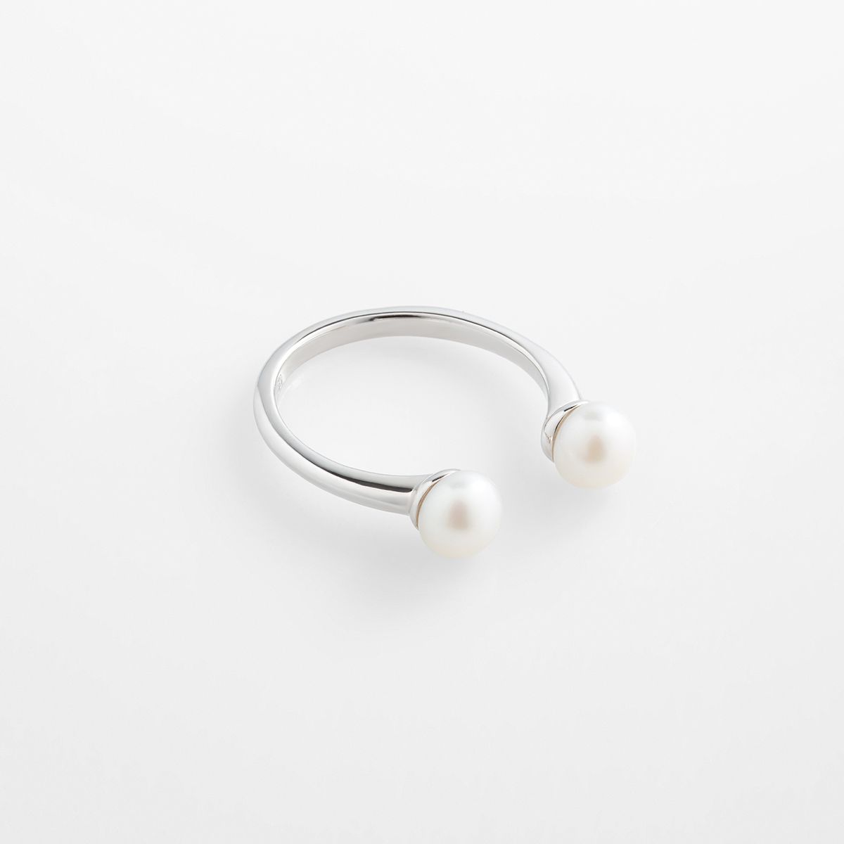 Alva - Perlenring - Silber