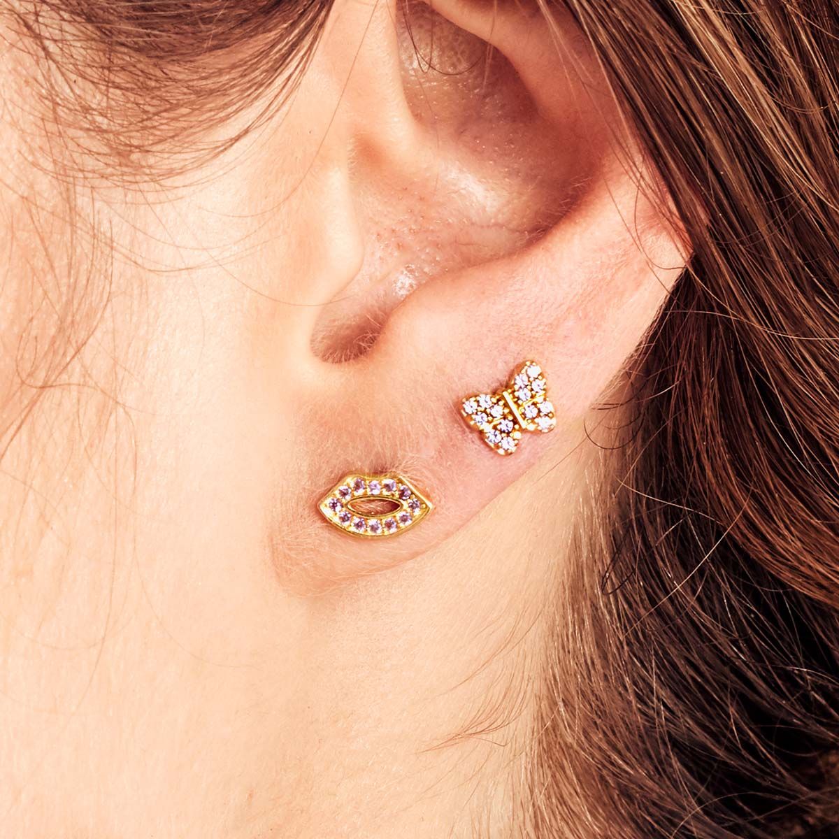 Kiss Me Piercing - Single-Ohrringe - Gold