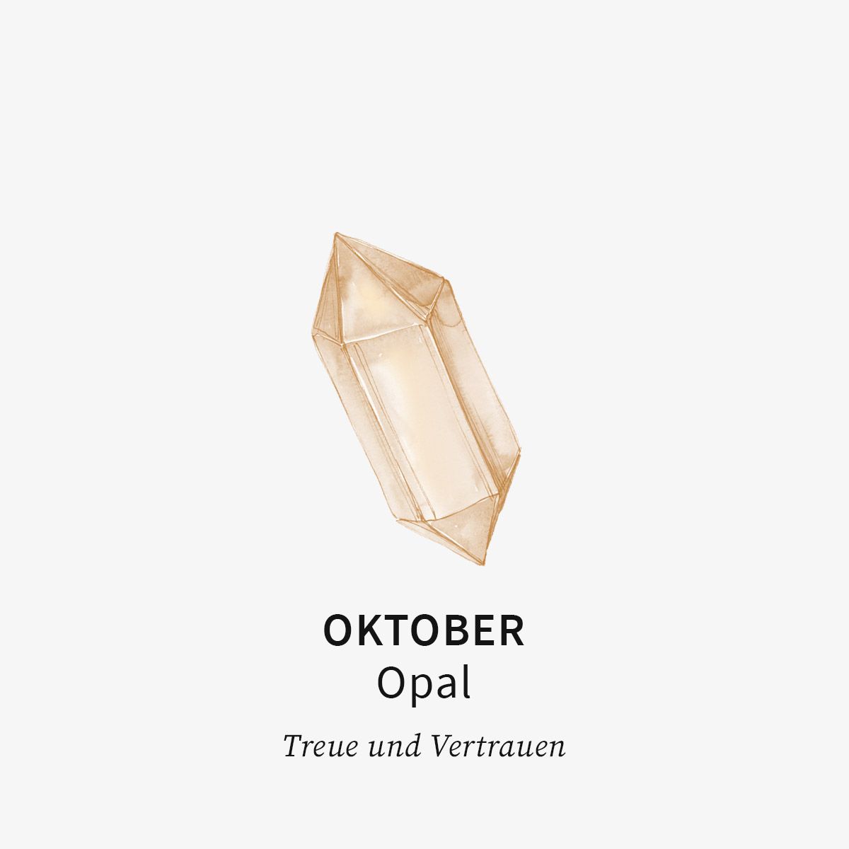 Birthstone October - Halsketten - Gold