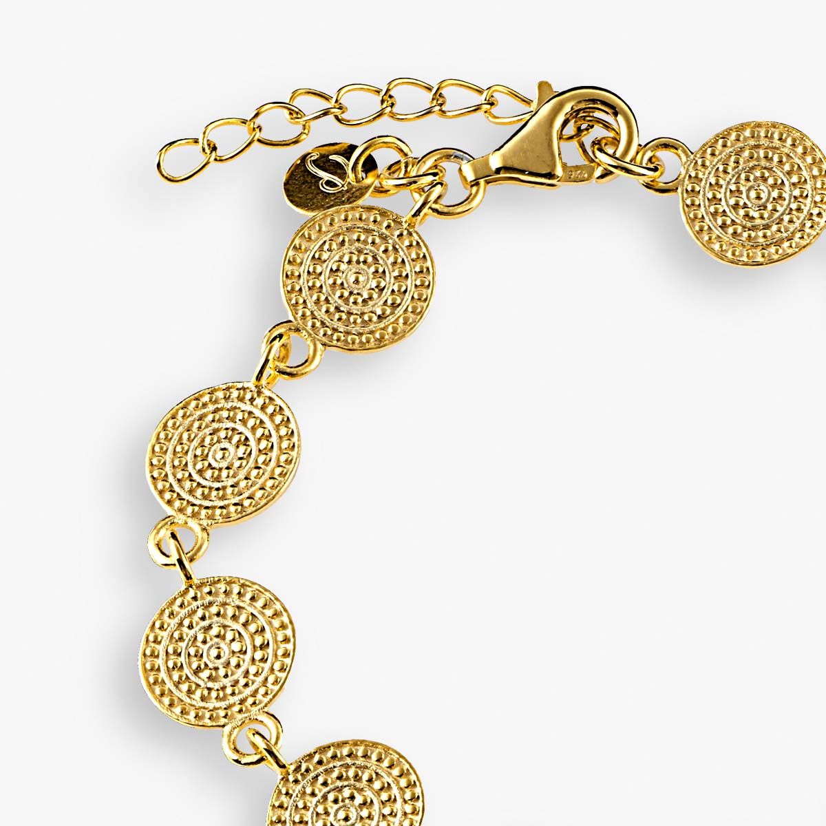 Structured bracelet - Armband - Gold