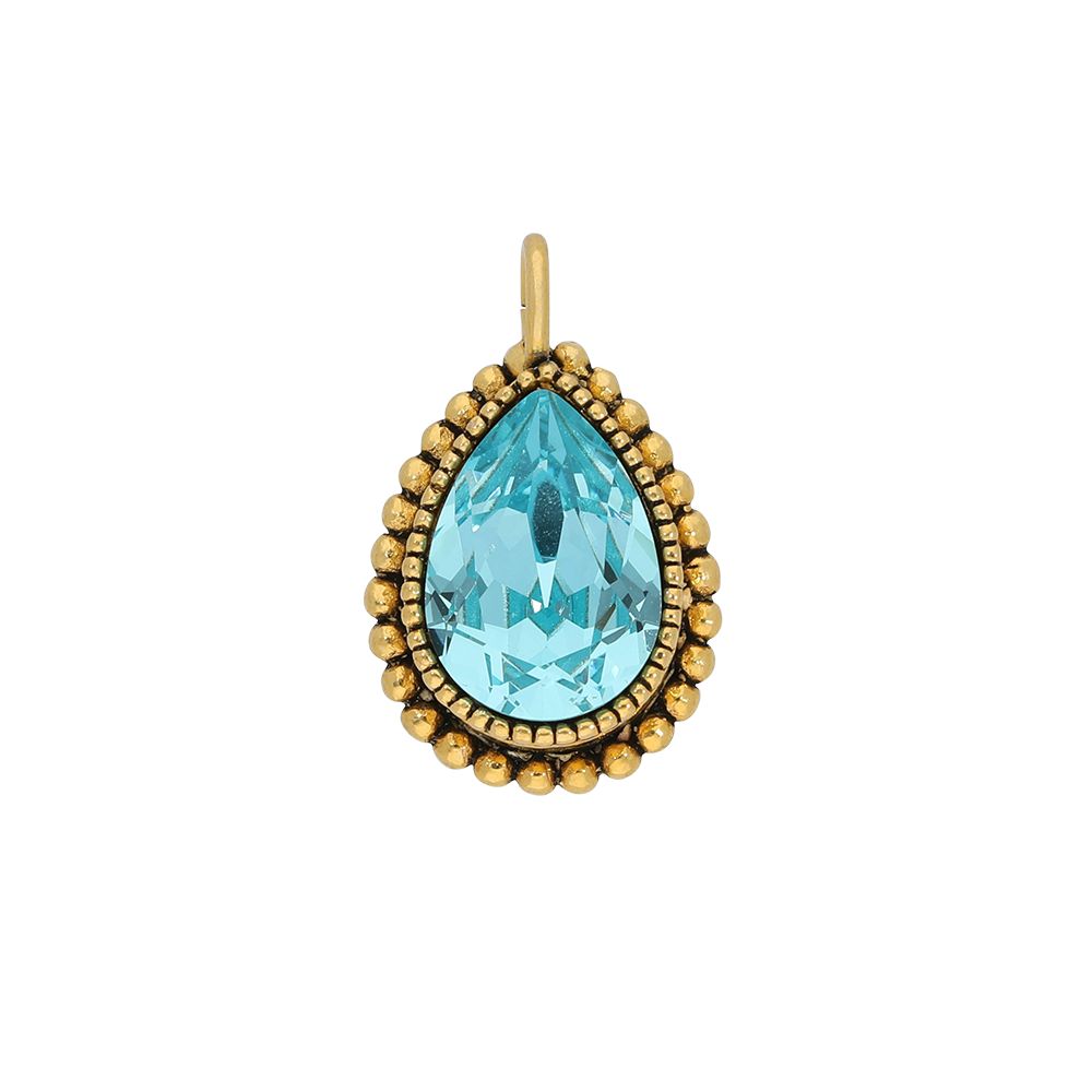 Faceted crystal - Kettenanhänger - Türkis