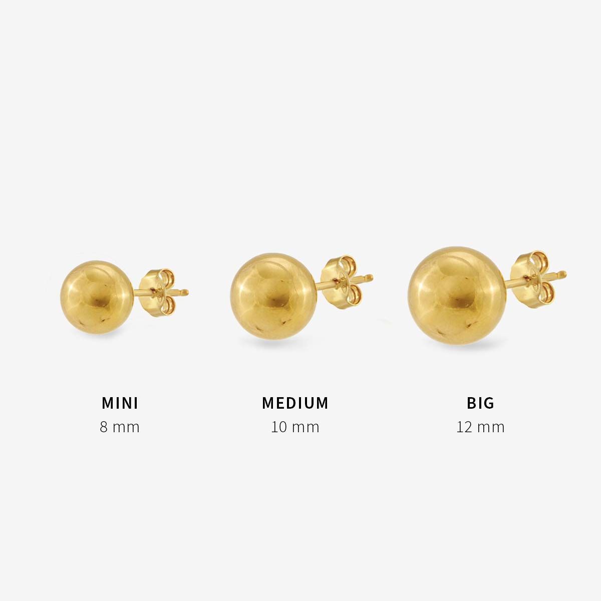 Medium Ball - Ohrstecker - Gold