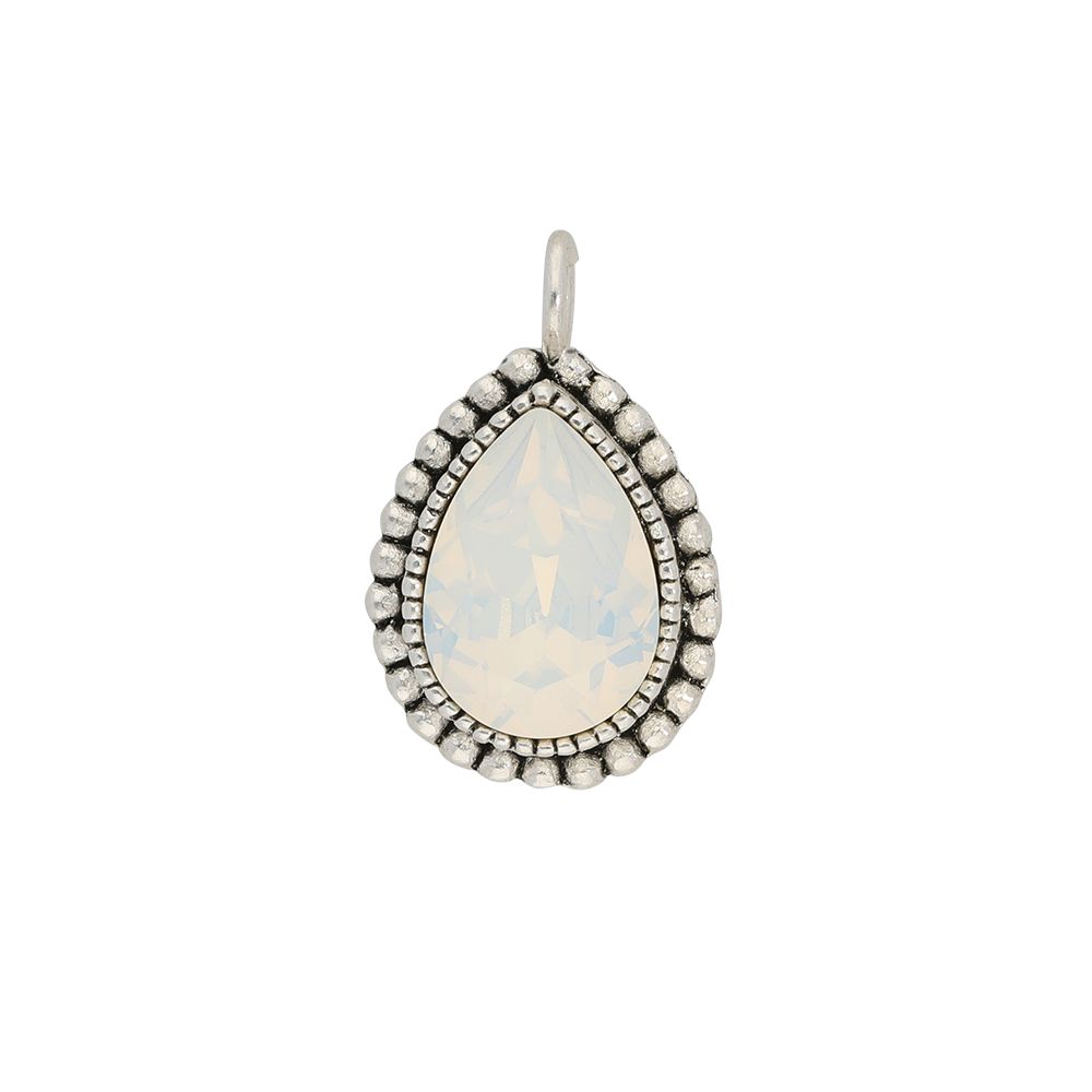 Faceted crystal - Kettenanhänger - Weiss