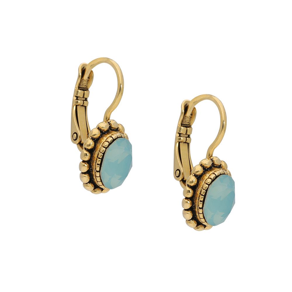 Faceted crystal - Ohrhänger - Aqua